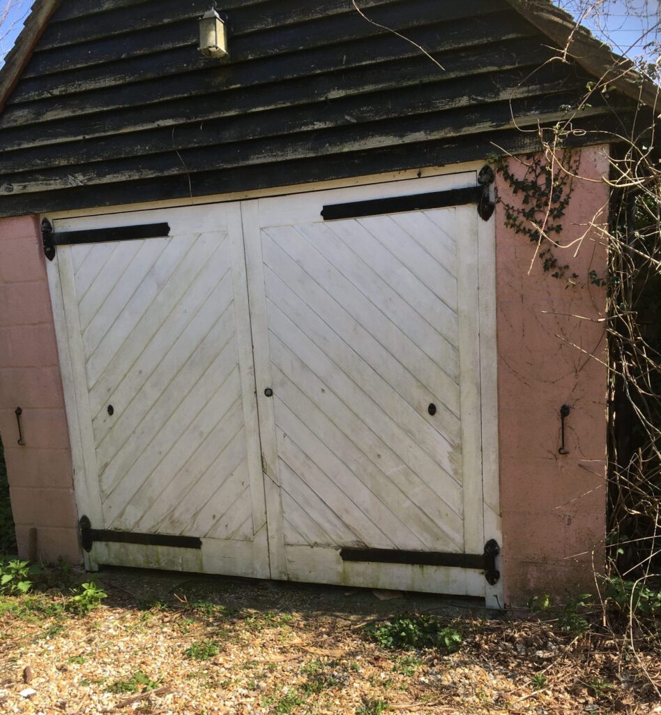 Large double doors before redecorating
