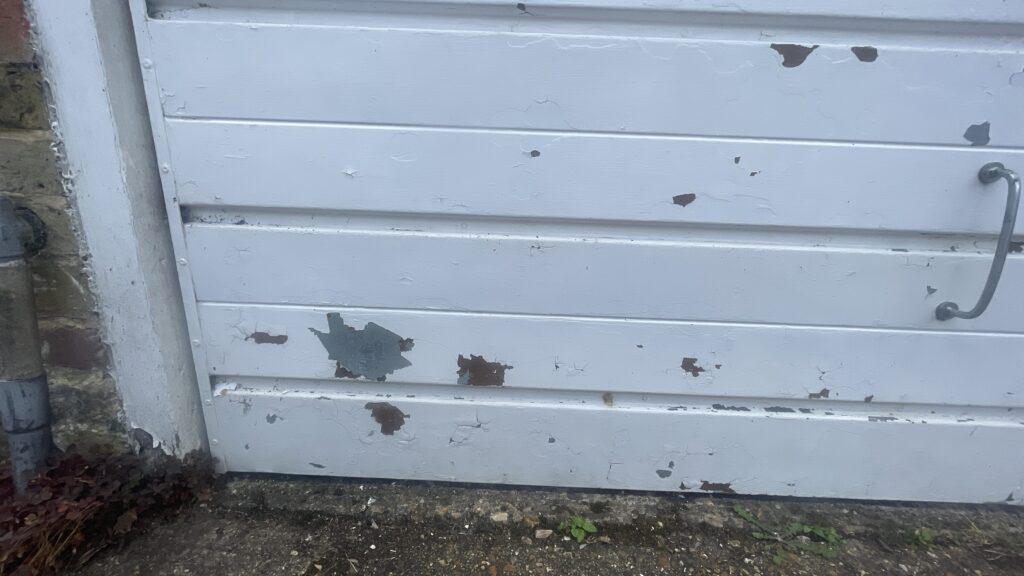 1970's garage door - before