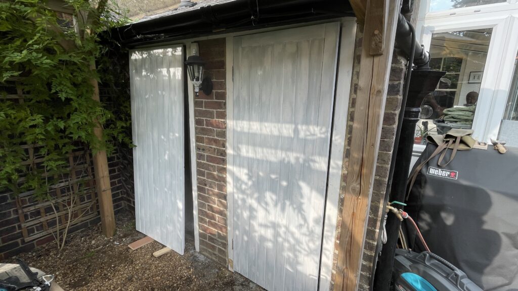 Doors and frame undercoated
