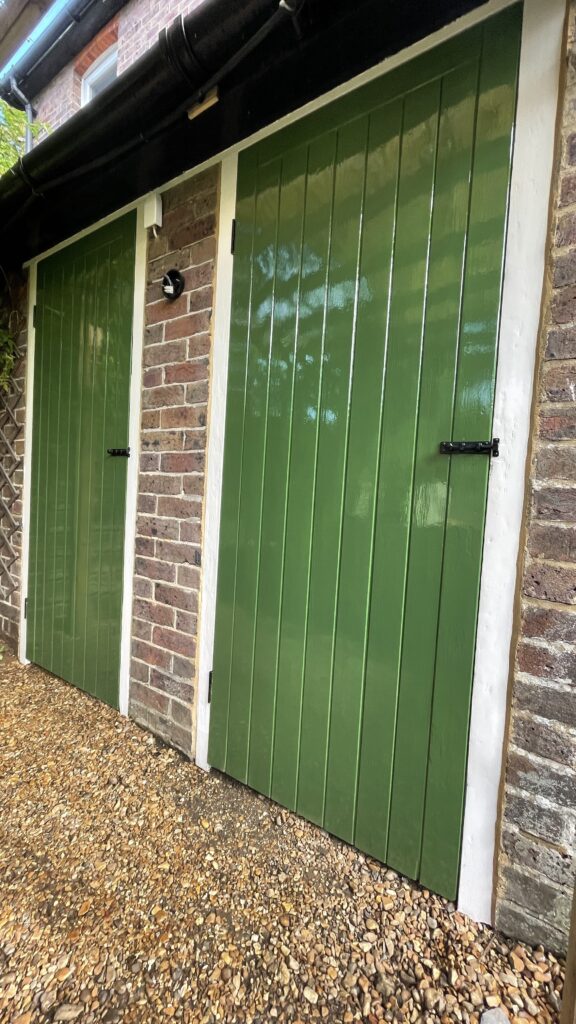 Edwardian outhouse doors - finished