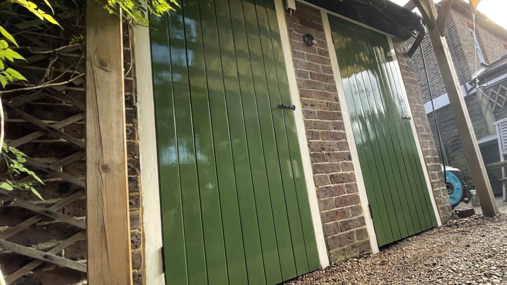 Edwardian outhouse doors - finished